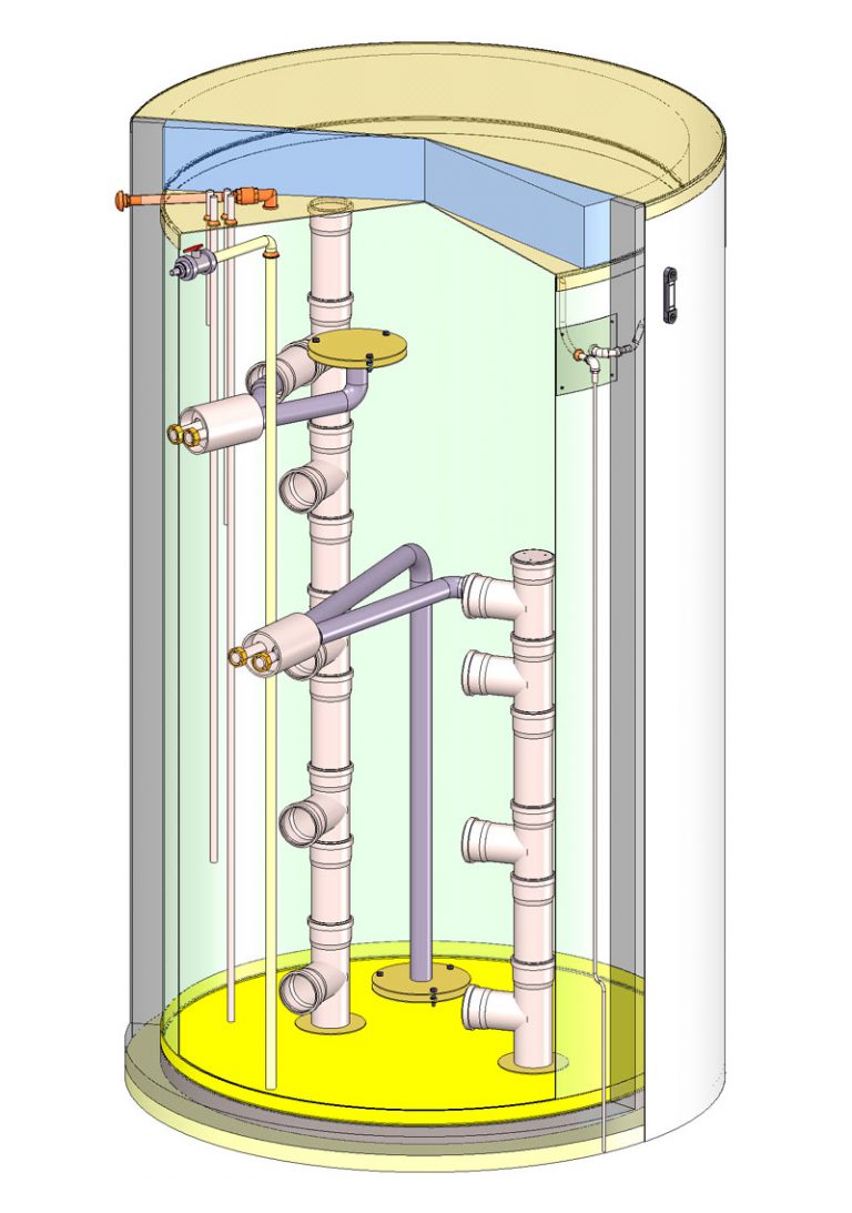 Hot Water Tanks From Haase Tank For Commercial Customers   Hot Water Tank T400 With Layer Loading Unit 768x1093 