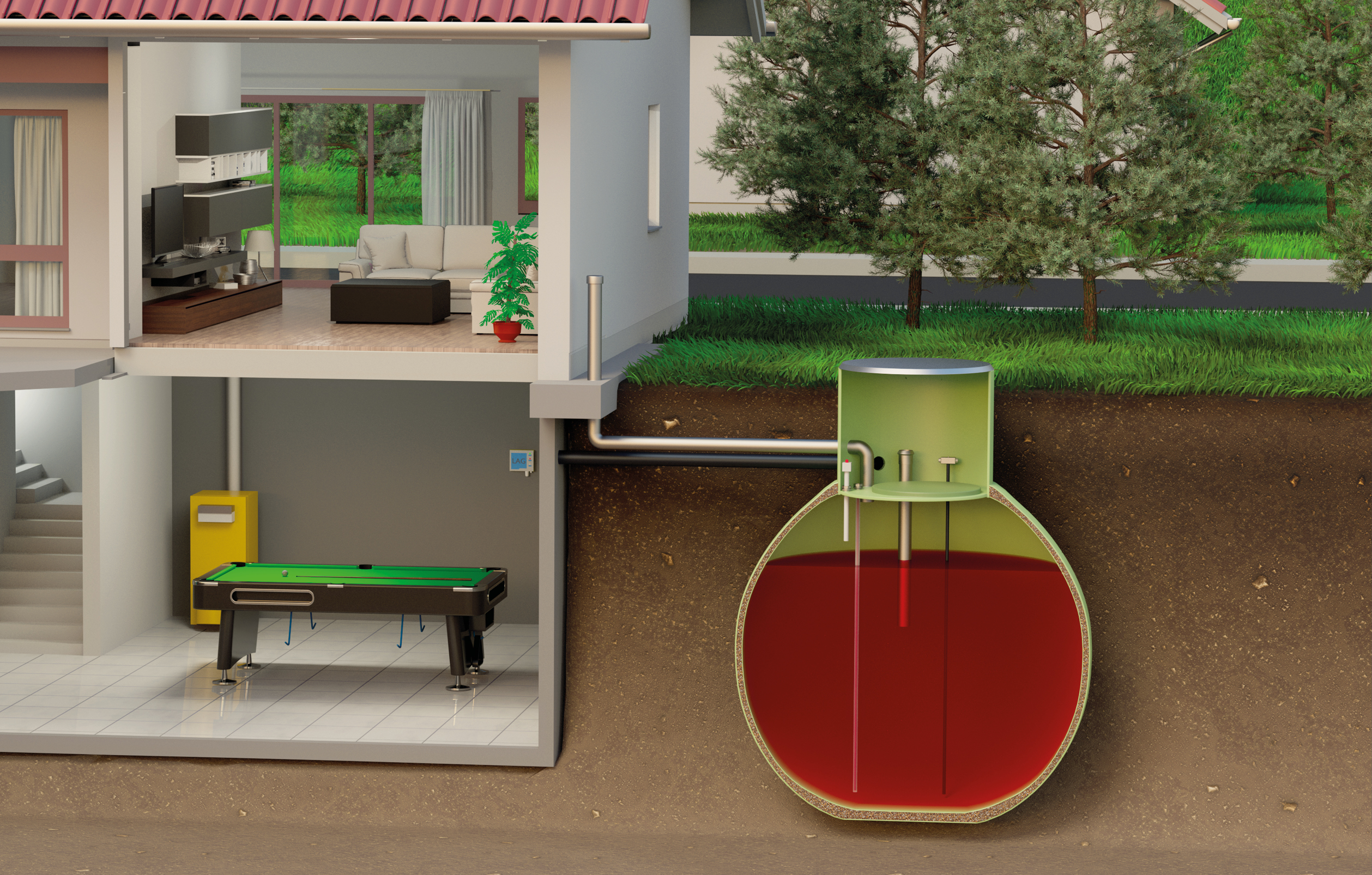 Storing heating oil with the Haase underground tank